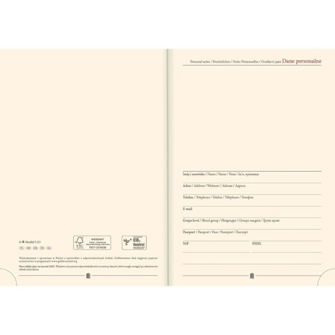 Kalendarz książkowy (terminarz) Vivella terminarz B5 172mm x 240mm Lucrum (51T-D)