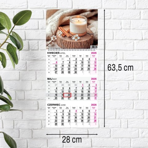 Kalendarz ścienny KAWA 310mm x 790mm Press