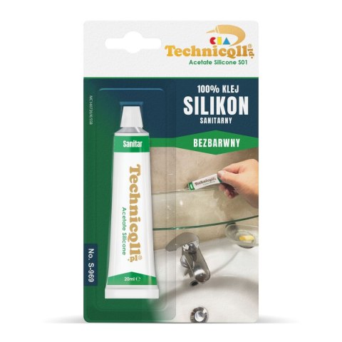 Klej w tubie Silikon bezbarwny 20ml Technicqll (S-969)