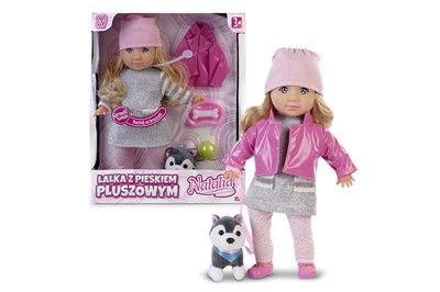 Lalka Natalia z pieskiem pluszowym [mm:] 350 Artyk (121661)
