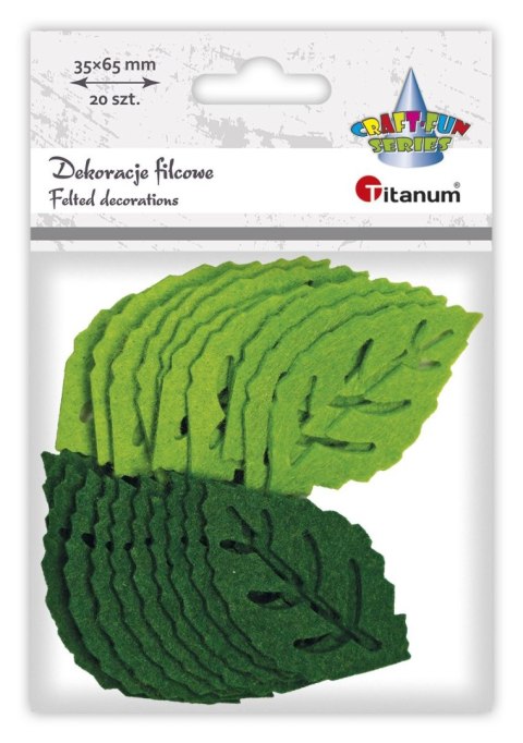 Ozdoba filcowa Craft-Fun Series Liście ażurowe Titanum (3630)