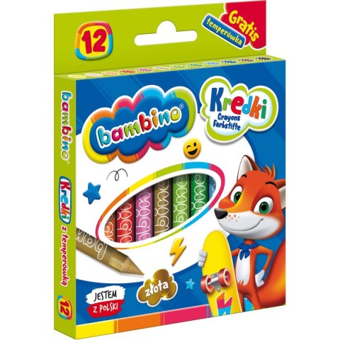 Kredki glinkowe Bambino 12 k 12 kol. St.Majewski