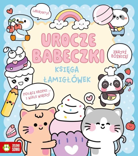 Książka dla dzieci Kawaii. Księga łamigłówek. Urocze babeczki Aksjomat