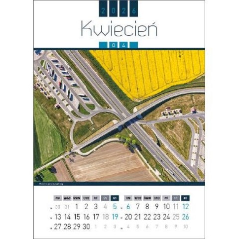 Kalendarz ścienny AIR POLAND 13-kartkowy 330mm x 500mm Jotan (WP129)