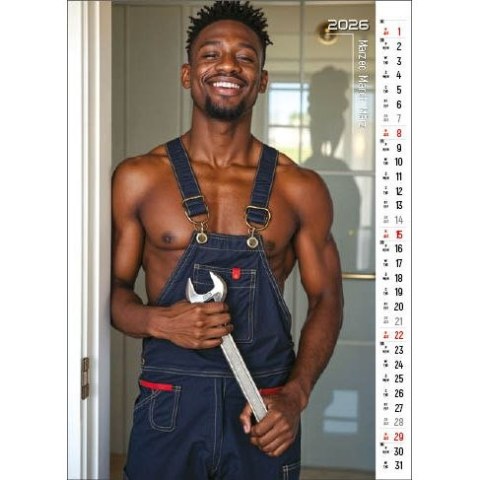 Kalendarz ścienny MAN, PASSION&WORK 13- planszowy 300mm x 350mm Jotan (WPK148)