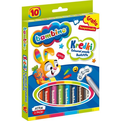Kredki ołówkowe Bambino 10 kol. St.Majewski