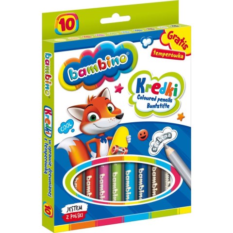 Kredki ołówkowe Bambino 10 kol. St.Majewski