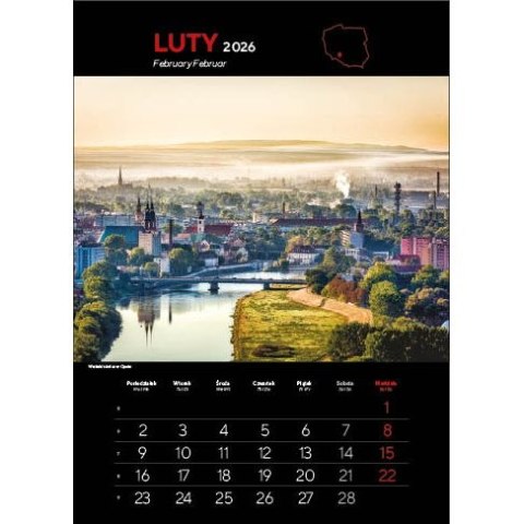 Kalendarz ścienny NAJ.MIASTA POLSKI 13 planszowe 315mm x 500mm Jotan (WP 119)