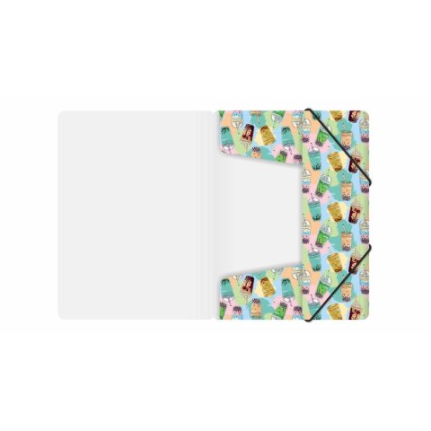 Teczka plastikowa na gumkę BUBBLE TEA A4 mix Biurfol (TGN-A4-37)