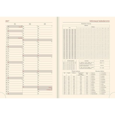Kalendarz książkowy (terminarz) terminarz kieszonkowy B6 110mm x 165mm Lucrum (41D)