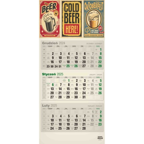 Kalendarz ścienny mix PŁASKI 310mm x 680mm Avanti (KTT-2)