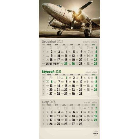 Kalendarz ścienny mix PŁASKI 310mm x 680mm Avanti (KTT-2)