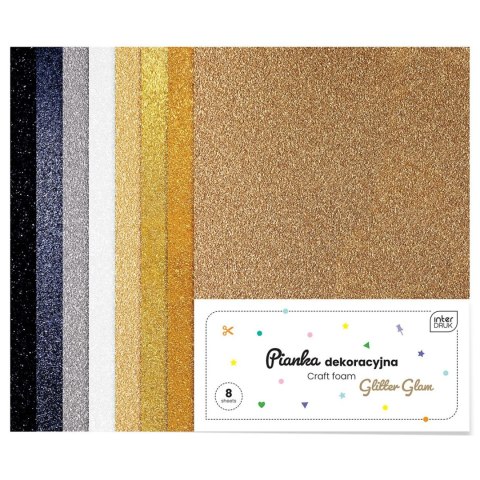 Arkusz piankowy pianka dekoracyjna NC-018 kolor: mix 8 ark. Interdruk (IPIANC019)