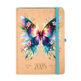 Kalendarz książkowy (terminarz) 2026 KRAFT TNS A5 Antra (MOTYL)