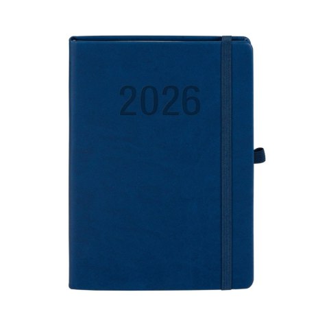 Kalendarz książkowy (terminarz) 2026 MEMOFIX TDW A5 Antra (GRANATOWY)