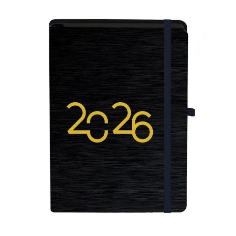 Kalendarz książkowy (terminarz) BLACK/GOLD 2026 A5 Antra (A5 DNS)