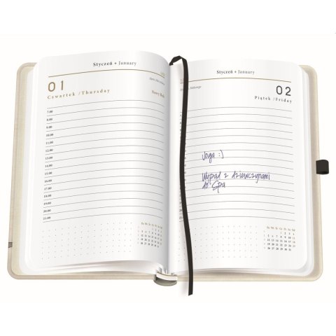 Kalendarz książkowy (terminarz) DZIENNY A5 Interdruk (IDEAS)