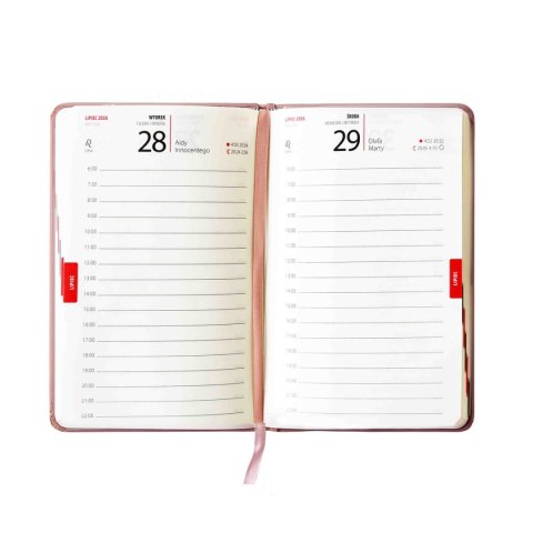 Kalendarz książkowy (terminarz) DZIENNY LUX metalic B6 Avanti (KKB6DL)