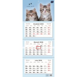 Kalendarz ścienny TRÓJDZIELNY 825mm x 340mm Interdruk (KOTY)