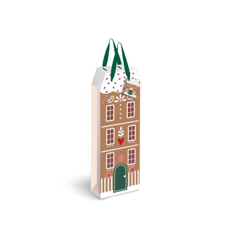 Torba prezentowa na butelkę BOŻE NARODZENIE [mm:] 130x360x 100 Interdruk (190G)