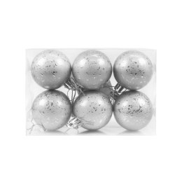 Bombki Zestaw bombek z efektem rosy (6 szt.) - srebrny Arpex (BN6477SRE-6125)
