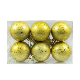 Bombki Zestaw bombek z efektem rosy (6 szt.) - złoty Arpex (BN6460ZLO-6125)