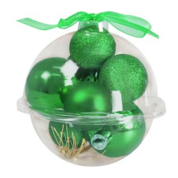 Bombki Zestaw dekoracji w bombce (9 szt.) - zielone Arpex (BN6590ZIE-6170)