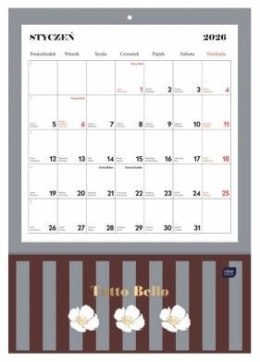 Kalendarz ścienny TUTTO 280mm x 400mm Interdruk (z kieszenią)