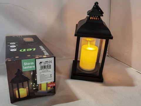 Lampka dekoracyjna z ruchomym płomieniem, czterokątna, 23x9cm Adar (624894)