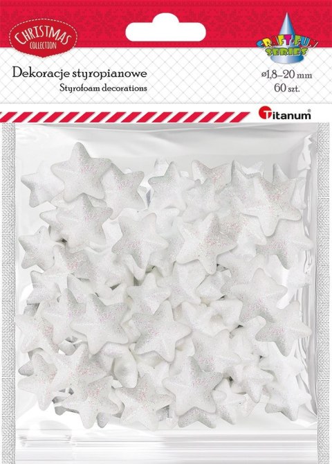 Ozdoba styropianowa Craft-Fun Series gwiazdki Titanum (23YX0326-3(white))