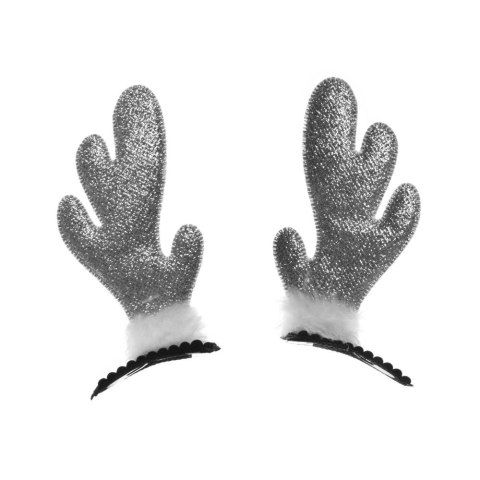 Spinka 2szt. rogi renifera srebrne Arpex (SM5540SRE-7956)