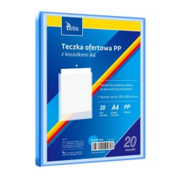 Teczka plastikowa niebieska A4 20 koszulek 5903242104817 A4 niebieski Tetis (BT630-N20)