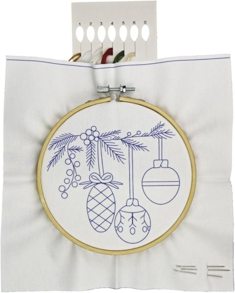 Zestaw kreatywny Craft-Fun Series Zestaw do haftowania - gałązka jodły z bombkami Titanum (25YY0512(1-6#))