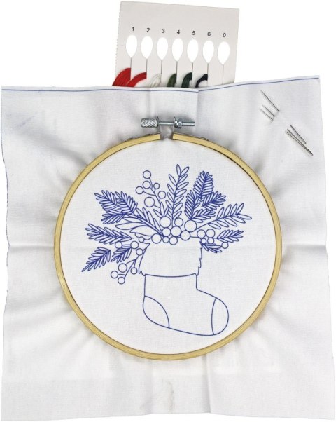 Zestaw kreatywny Craft-Fun Series Zestaw do haftowania - świąteczna skarpeta Titanum (25YY0512(1-6#))