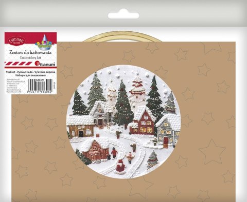 Zestaw kreatywny Craft-Fun Series Zestaw do haftowania - świąteczna wioska Titanum (25YY0512(1-6#))