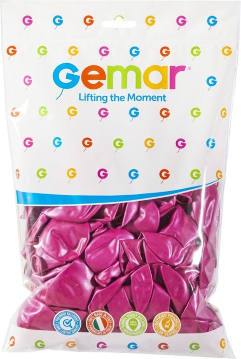 Balon gumowy metalizowany 12cal (GM110/CR/64)