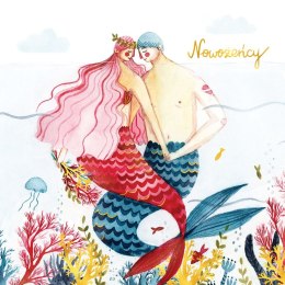 Kartka składana kw KARNET KW Slub syreny Henry (5907465660396)