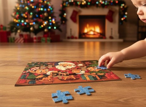 Puzzle Pracownia Świętego Mikołaja 30 el. Multigra