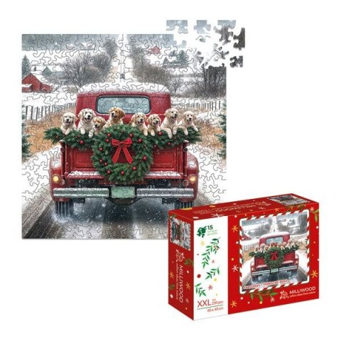 Puzzle Puzzle drewniane - Christmas - Podróżujące psy - 250el. 250 el. Alexander (50943)