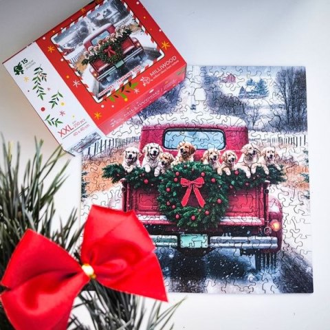 Puzzle Puzzle drewniane - Christmas - Podróżujące psy - 250el. 250 el. Alexander (50943)