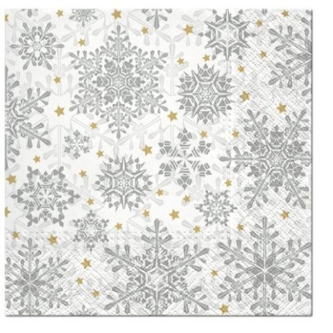 Serwetki Lunch BN Snowy Baubles biała papier [mm:] 330x330 Paw (SDL057800)