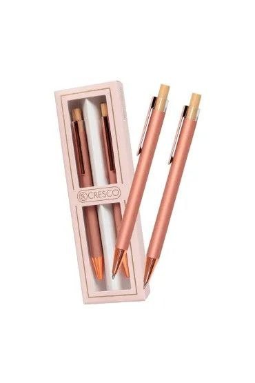 Zestaw piśmienniczy DYPLOMAT RÓŻOWE ZŁOTO Dy-04 DŁUGOPIS +OŁÓWEK Cresco (250055)