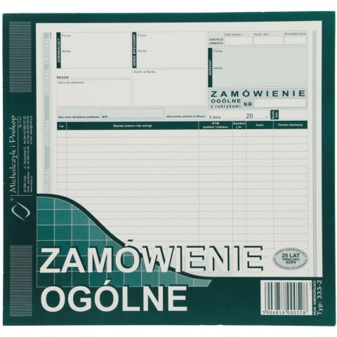 Druk samokopiujący 2/3 A4 S o/1k 80k. Michalczyk i Prokop (333-2)