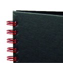 Kołozeszyt (kołonotatnik) A5 Black N' Red 70k. 90g krata Oxford (400047652)