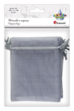 Organza Craft-Fun Series Woreczki z organzy szare Titanum (25BJ033127-4)