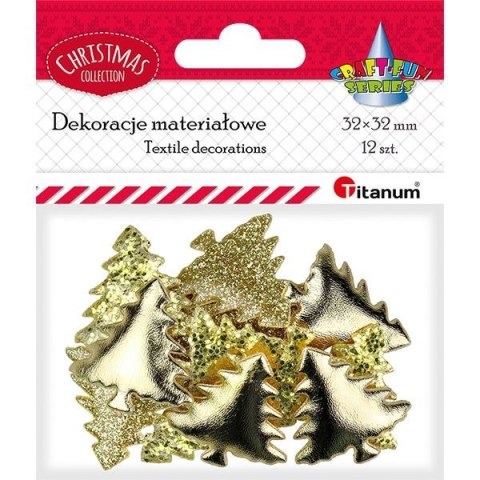 Ozdoba materiałowa Craft-Fun Series Złote choinki Titanum (BJ25042703)