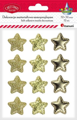 Ozdoba materiałowa Craft-Fun Series samoprzylepna Złote gwiazdki Titanum (BJ25042714)