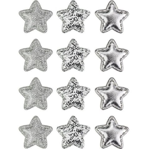 Ozdoba materiałowa Craft-Fun Series samoprzylepna srebrne gwiazdki Titanum (BJ25042713)