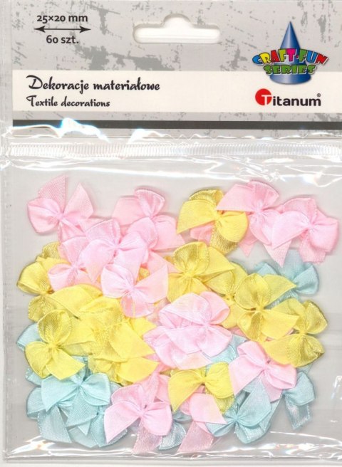 Ozdoba materiałowa Craft-Fun Series kokardki satynowe Titanum (25HY0324-11)