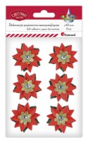 Ozdoba świąteczna Craft-Fun Series samoprzylepna papierowa poinsecje Titanum (25YX0514-7)